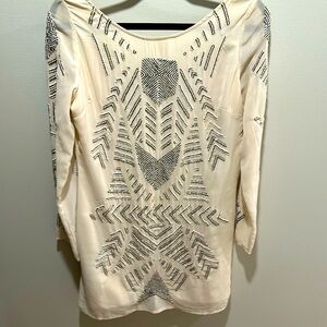 Beaded long sleeve dress